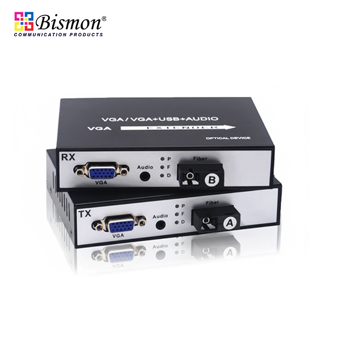 Converter VGA to Fiber optic Single-mode 20km, SC single-fiber